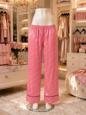 Victoria's Secret Pink Satin Logo Lounge Pants